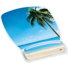 3M Musmattor 3M 6 4/5 in. 8 in. Beach Design Clear Gel Mouse Pad Wrist Rest