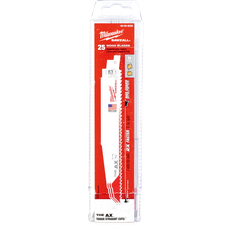 Milwaukee 48008026 Heavy Duty AX Demolition Sawzall Blades 230mm x 5tpi (25 Pack)