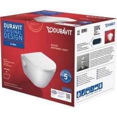 Toilettes Duravit D-Neo Cuvette suspendue avec abattant WC, 45780900A1, blanc