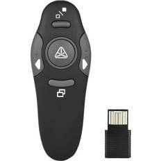 Remote control for presentations with built-in laser pointer