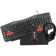 Mus tastatur headset Nordic Kit1 4-in-1 Gamingkit