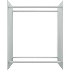 vidaXL Firewood Rack White 80x35x100 cm Tempered Glass