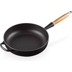 Asa para Colgar Sartenes para saltear Le Creuset Matt Black Signature Cast Iron Wooden Handle 28 cm