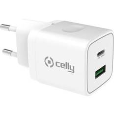 Chargers - USB-A Batteries & Chargers Celly TC2USBUSBC20WWH