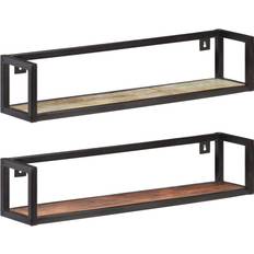 Bois Étagères vidaXL - Étagère Murale 80cm 2pcs