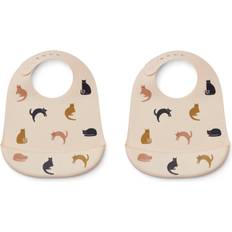 Liewood Hagesmække Liewood Tilda Silicone Bib 2-pack Miauw/Apple Blossom Mix