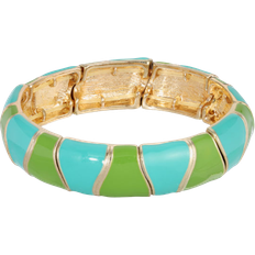 1928 Jewelry Stretch Bracelet - Gold/Turquoise/Green