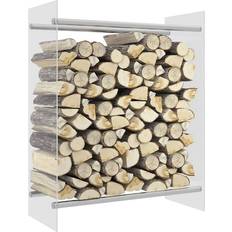 Firewood Rack Transparent 80x35x100 cm Tempered Glass