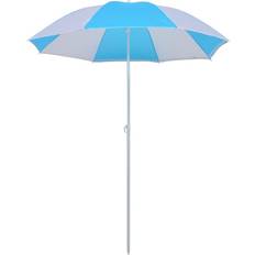 vidaXL Beach Umbrella Shelter Blue and White 180 cm Fabric