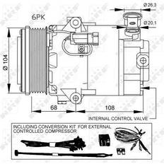 Opel Kompressor, klimaanlæg NRF 32428