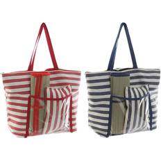 Beach bag Dkd Home Decor Beach Bag Canvas - Red Blue