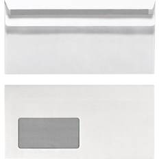 Herlitz envelopes DIN Lang Self-adhesive with window, 25 pieces with inner print in foil pack, welded, white