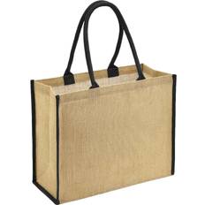 Svarte Stoffvesker Brand Lab Tipped Jute Shopper