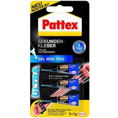 Schwarz Alleskleber Pattex 1867001"Mini Trio Gel" Superglue, Black/Blue, 1 g