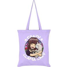 Grindstore Crazy Llama Lady Tote Bag Violet