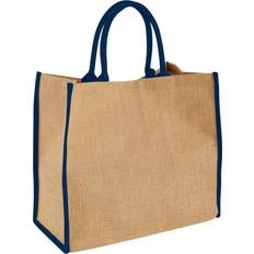 Blu Borse di stoffa Bullet The Large Jute Tote (40 x 20 x 35cm) (Natural/Navy)