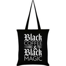 Svarte Stoffvesker Grindstore Black Coffee & Black Magic Tote Bag