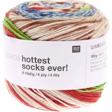 Strømpegarn uld Rico Design Superba Hottest Socks Ever Rico Design Flerfarvet strømpegarn fv 001