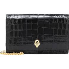 Skull Small leather Crossbody Bag - Black