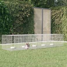 vidaXL 5-panels kaninbur 273x79x54 galvaniseret jern