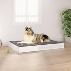 Camas para perros, Mantas para perros y Alfombrillas refrigerantes - Perro Mascotas vidaXL Cama Para Perros Madera Maciza De Pino 91.5x64x9 cm