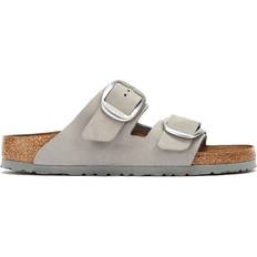 Grau - Herren Sandalen Birkenstock Arizona Big Buckle Nubuck Leather - Dove Gray