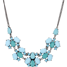 1928 Jewelry Link Statement Necklace - Black/Blue