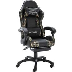 Gaming-Stühle vidaXL gamerstol med fodstøtte kunstlæder sort og camouflage