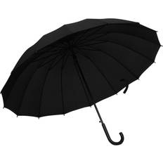 vidaXL Parapluie Automatique Parapluie de Mariage Golf Promenade Marche Prise de Photo Jardin Extérieur Résistant à l'Eau Noir 120 cm