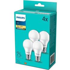 Philips LED Pære 10 W 4- Pack E27