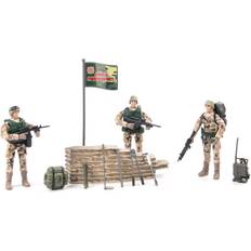 Militär leksaker 1:18 Militär Marin m. 3 figurer