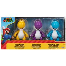 Figurines JAKKS Pacific Nintendo Super Mario Yellow Yoshi, Purple Yoshi, Light-Blue Yoshi Action Figures 3pk (Target Exclusive)