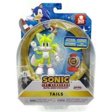 Sonic Figurines Sonic the Hedgehog 4 Inch Figure Modern Tails with Ring Item Box