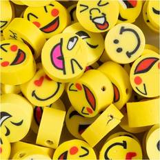 Creativ Company Figurperler, Smiley, diam. 10 mm, hulstr. 1,5 mm, 60 stk. 1 pk