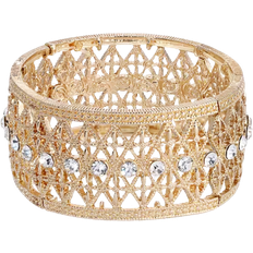 1928 Jewelry Stretch Bracelet - Gold/Transparent