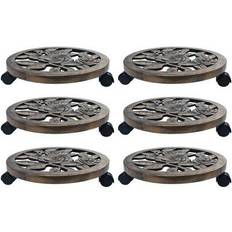 vidaXL Plant Trolleys 6pcs Krukkeunderlag
