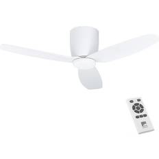 BAVARO Ceiling-flush fan w.light milky
