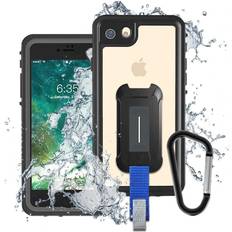 Iphone fodral waterproof Armor-X Waterproof Case (iPhone SE3/SE2) Transparent/svart