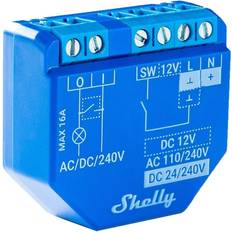 Blå Strømbryter & Strømuttak Shelly Plus 1