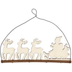 Metal Julepynt Creativ Company Juleophæng kane med rensdyr højde 8 cm bredde 22 cm krydsfiner dybde 0,5 cm Julepynt