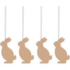 Cooee Design Hanging Hare Nougat Easter Decoration 6cm 4pcs