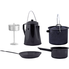 Esschert Design Batería De Cocina 4 Piezas Para Exterior Negra Ff215