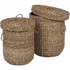 Brun - Med låg Kurve Dixie Laundry Kurv 44cm 2stk