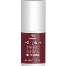 Alessandro, STRIPLAC PEEL OR SOAK VELVET RED -VEGAN