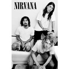 Nirvana Plakater Nirvana Bathroom Unisex sort hvid Plakat