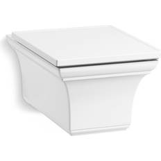 Toilets Kohler Memoirs Wall-hung compact elongated dual-flush toilet bowl with slow-close seat