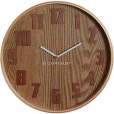 Premier Housewares Vitus Brown Grain Large Wall Wall Clock