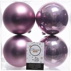 Purple Christmas Tree Ornaments Kaemingk Shatterproof Plain Christmas Baubles (Pack Of 4) (10cm) (Lilac) Christmas Tree Ornament