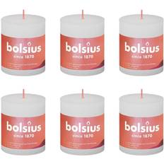 Bolsius Lysestager, Lys & Dufte Bolsius 4x Rustic Pillar Cloudy White Home Holiday Stearinlys