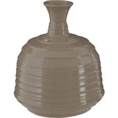 Premier Housewares Complements Ceramic Medium Ribbed Taupe Vase